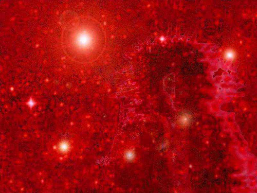 a complementary piece of abstract space art